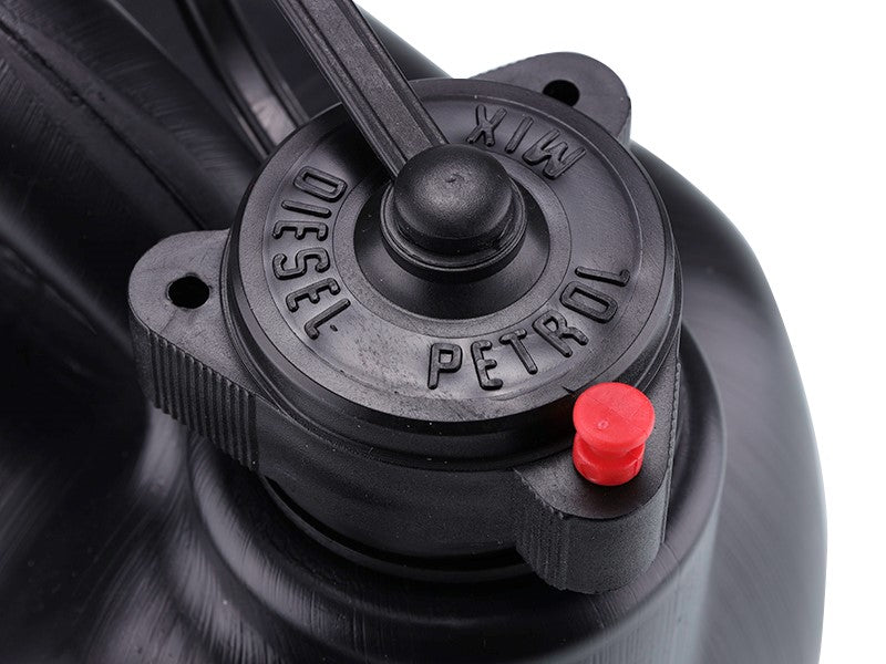 Tanica carburante da 10 l in plastica nera con imbuto incluso
