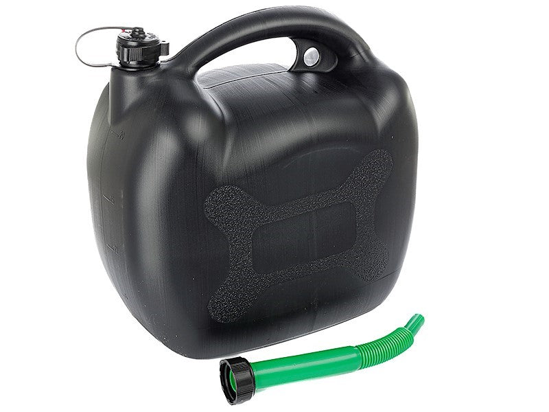 Tanica carburante ovale nera da 20L in plastica con imbuto