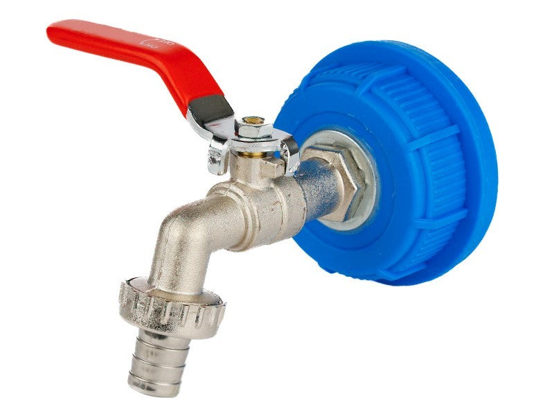 Rubinetto di scarico con cappuccio rosso 51 mm 1/2 pollice