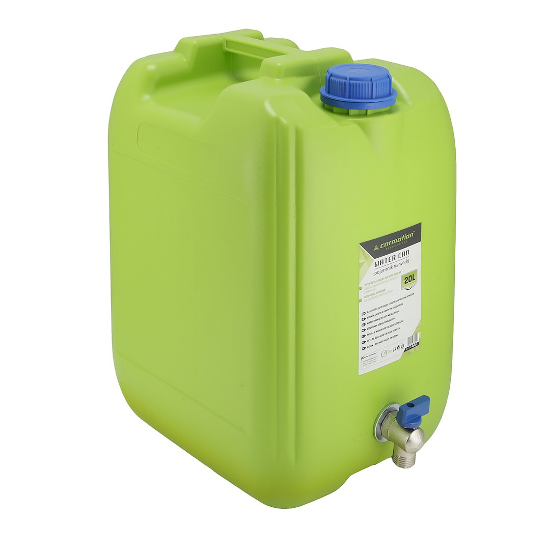 Tanica per acqua 20 L con rubinetto corto in metallo