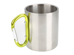 Tazza in acciaio 300 ml con manico a moschettone CARMOTION