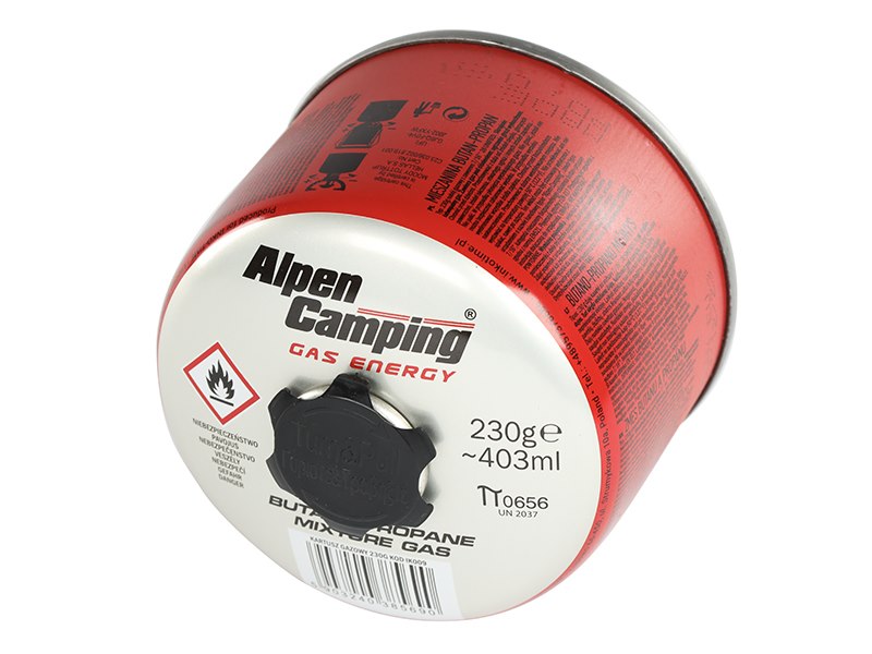Semplice fornello da campeggio per cartuccia gas da 230 g