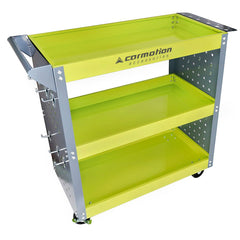 Carrello da officina mobile con 3 ripiani e pannelli laterali