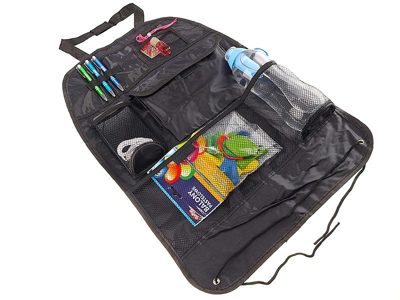 Organizer nero per schienale con più tasche