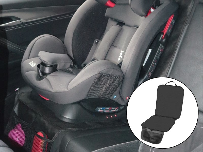 Protezione per seggiolino auto da fissare al sedile dell’auto con pratiche tasche portaoggetti