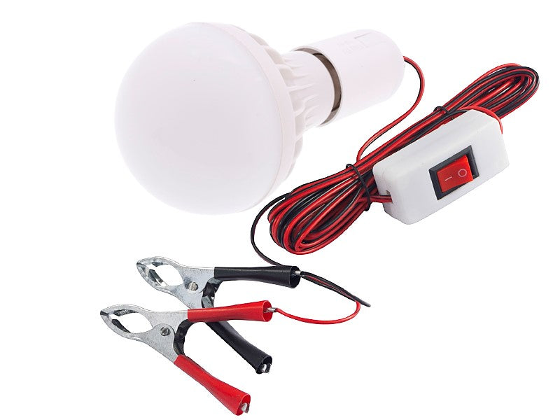 Lampada da lavoro LED 12V con morsetti a coccodrillo CARMOTION