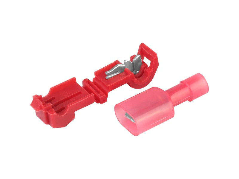 Connettori rapidi a T rossi per cavi da 0,5-1,5 mm², 5 pz