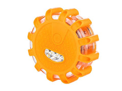 Lampada di segnalazione arancione con magnete e gancio, 12 LED e 3 LED