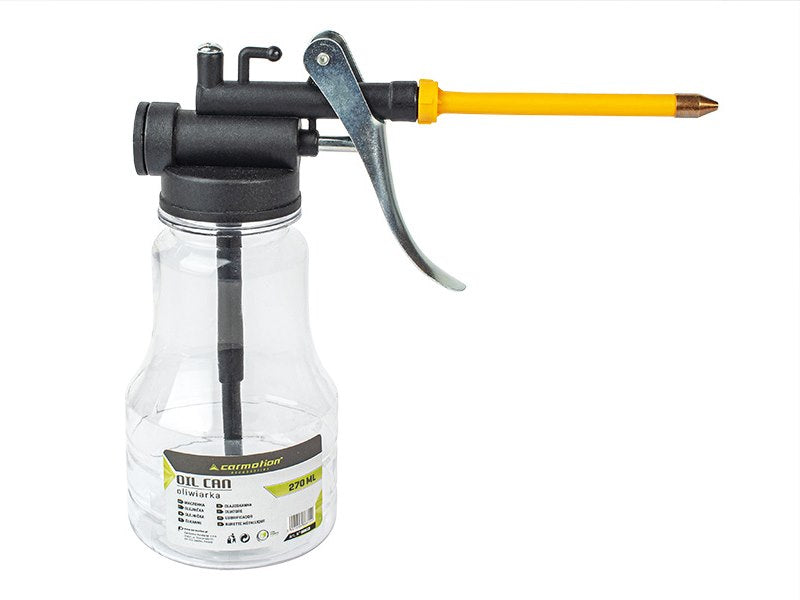 Oliatore trasparente da 270 ml con dosatore di precisione e beccuccio rigido
