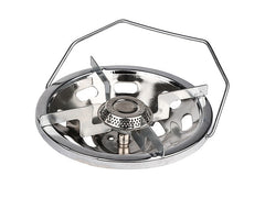 Fornello da campeggio con 1 bruciatore, maniglia e flangia da 180 mm