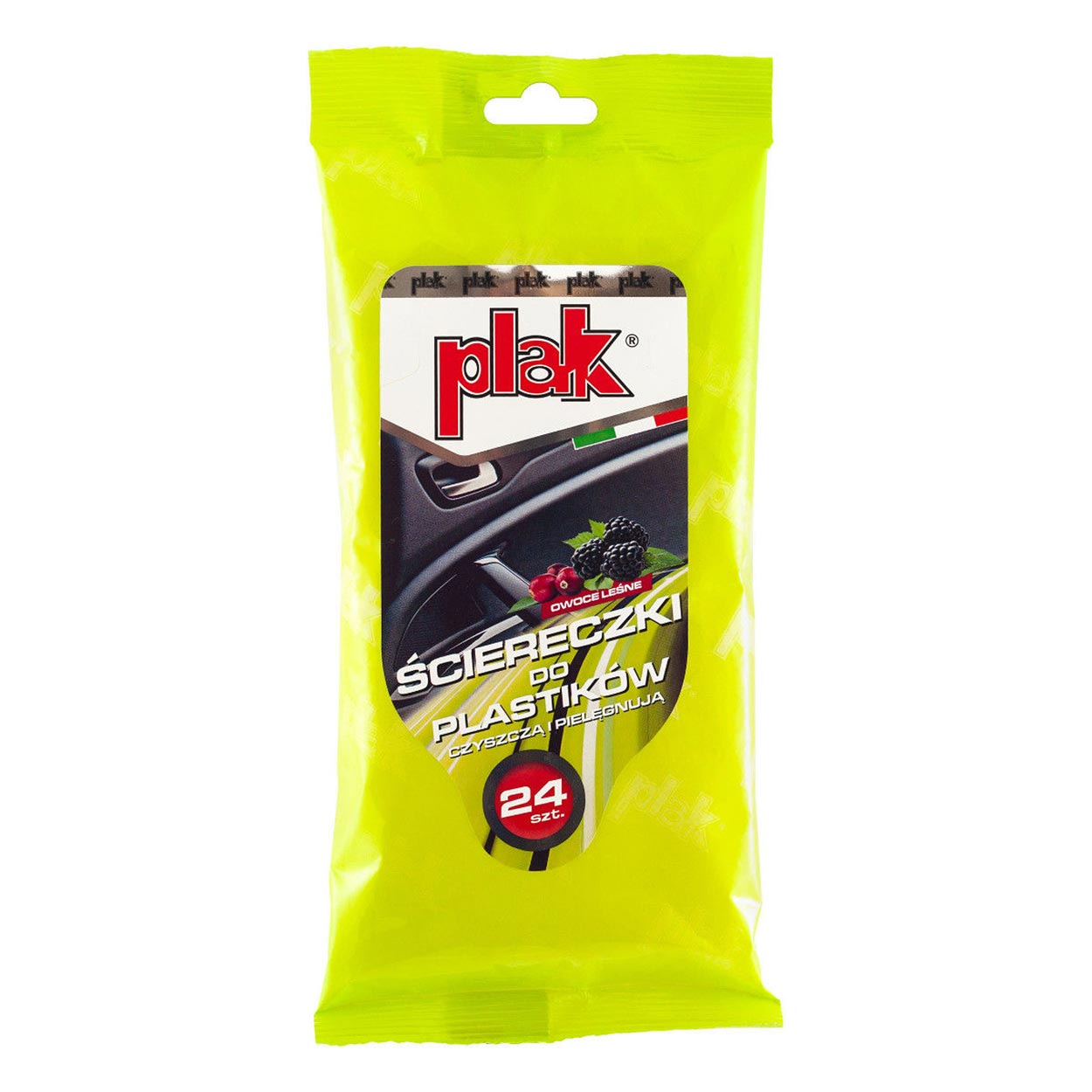 Salviette per cruscotto al profumo di frutti di bosco, 24 pz.