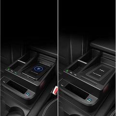 Caricatore wireless per Honda CR-V 2017-2022 con vano portaoggetti nel bracciolo e ricarica rapida da 15W 