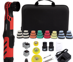 Mini lucidatrice 12V senza fili – 24 pezzi con 2 batterie 