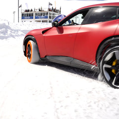 Calze da neve in tessuto Isse Super viste di lato