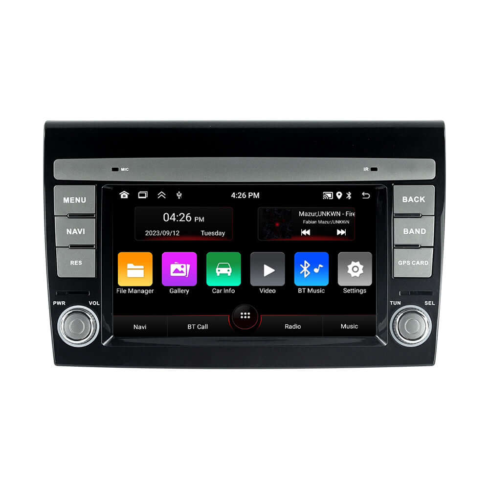 Fiat Bravo 07-14 – 7" Radio m. Apple CarPlay og Android Auto skærm med moderne funktioner