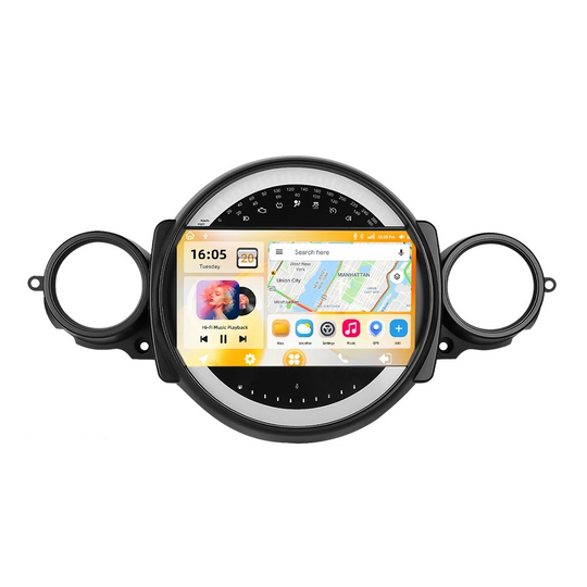 Mini Cooper 06-14 - 9" Radio m. Apple CarPlay og Android Auto – bilradio med Apple CarPlay og Android Auto