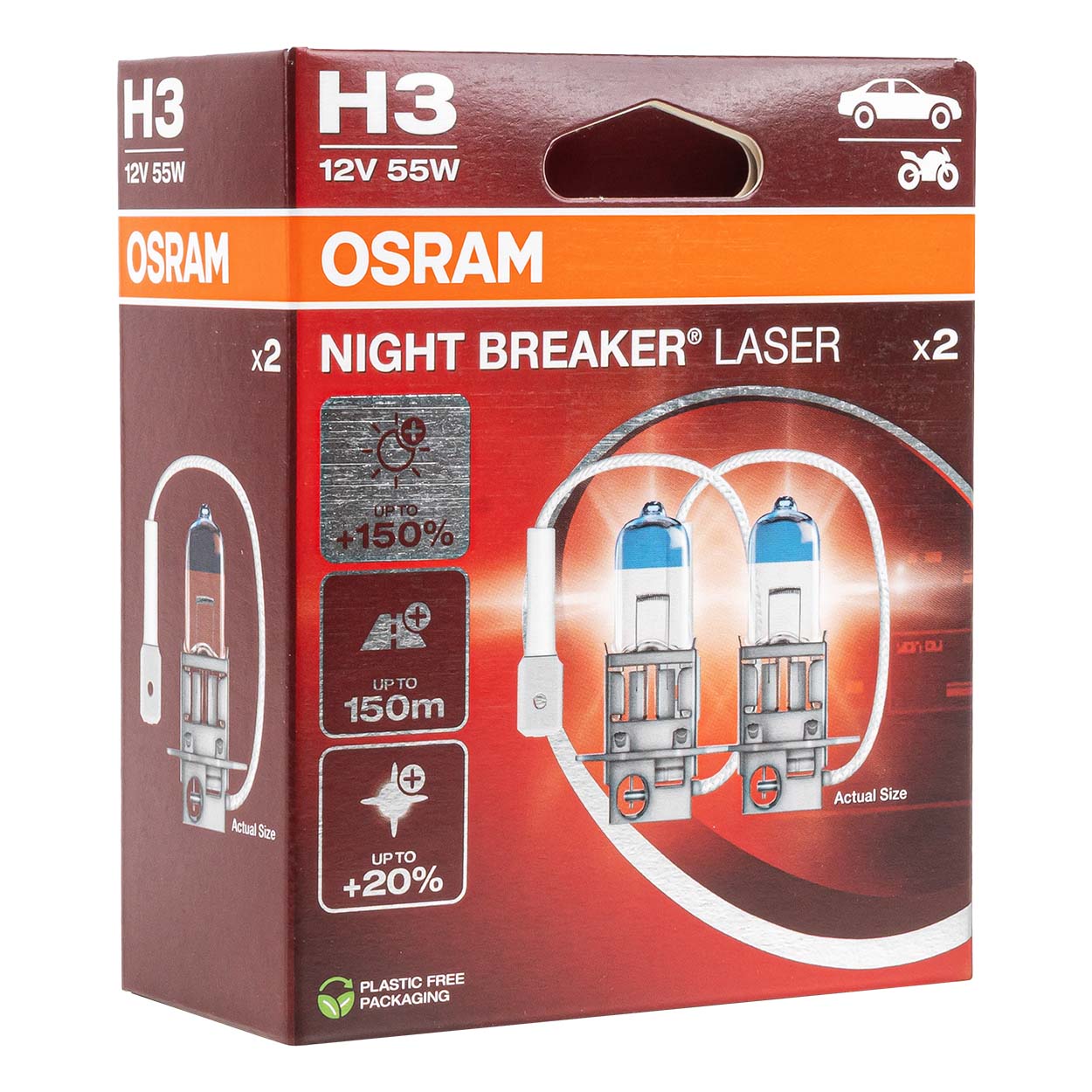 Lampadina alogena Osram H3 NIGHT BREAKER LASER 12 V 55 W