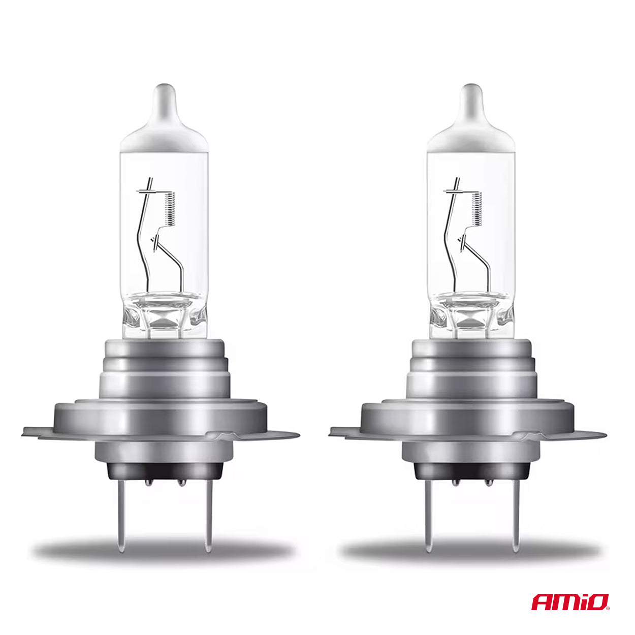 Lampadina alogena Osram H7 NIGHT BREAKER SILVER con alloggiamento argentato.