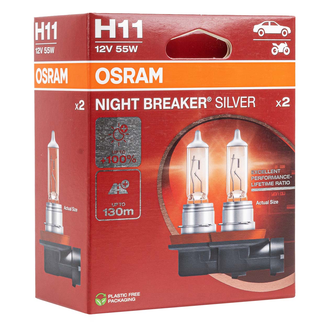 Lampadina alogena Osram H11 Night Breaker Silver