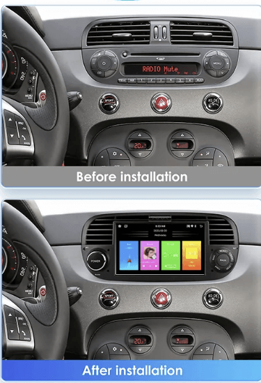 Fiat 500 07-15 - 7" radio met Apple CarPlay en Android Auto – Carmediaeurope.com