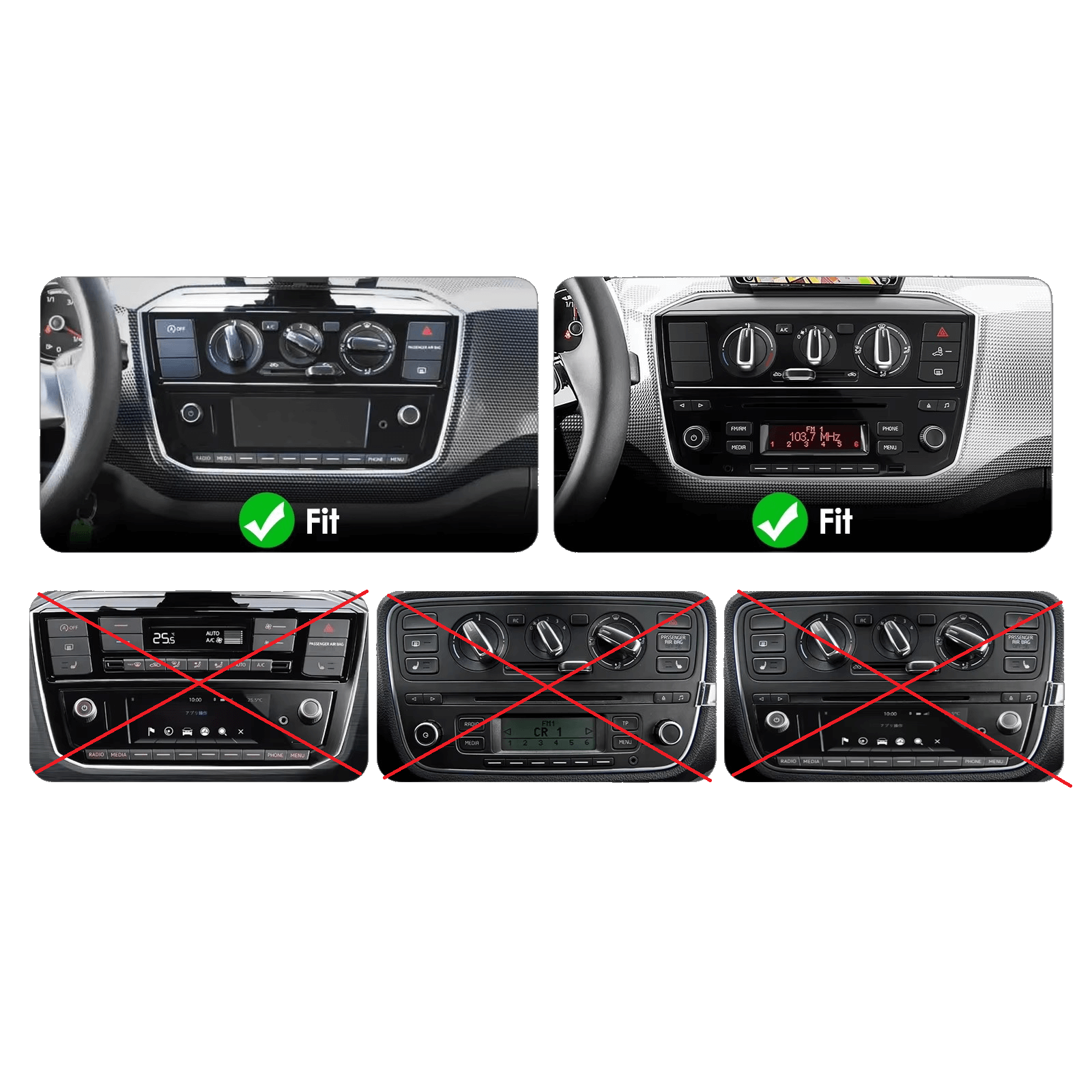 VW Up/Seat Mii/Skoda Citigo 17-23 - 9" Radio m. Apple CarPlay og Android Auto – Bilmedie.dk