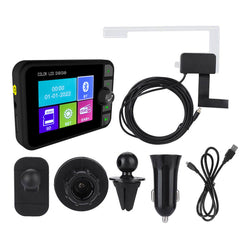 DAB+ Adapter med 2,4" Farve LCD m. Bluetooth, FM Transmitter og AUX.