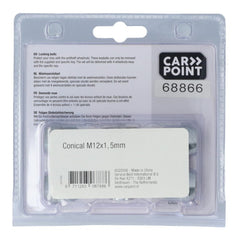 Dadi ruota antifurto Carpoint M12x1,5 sede sferica F 