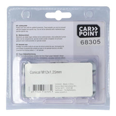 Dadi antifurto ruote Carpoint M12x1,25 E bloccabili (sede conica) 
