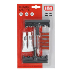 Kit riparazione pneumatici Carpoint, 9 pezzi 