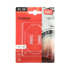 Carpoint. Lampadine auto premium 12V W1,2W, 2 pezzi. 