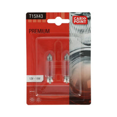 Carpoint Carpoint lampadine auto Premium 12V T15x43 2 pz. 