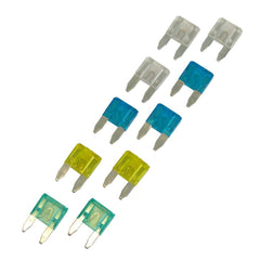 Carpoint mini fusibili a lama assortiti 15-30 A, 10 pezzi 