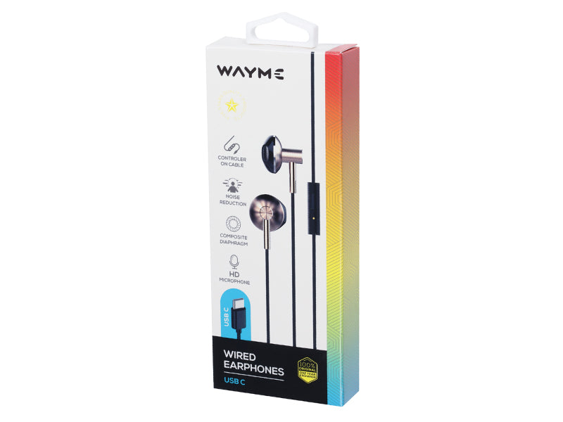 Auricolari USB-C WAYME – in-ear con microfono e riduzione del rumore 