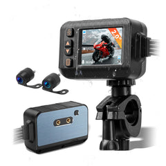 Motorcykel dashcam med front- og bagkamera IP65 vandtæt