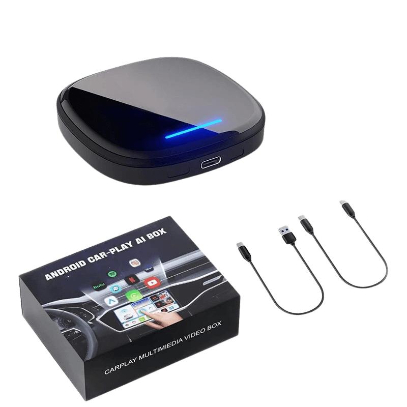 AI Box voor BMW – Draadloze CarPlay & Android Auto met pakket en kabels