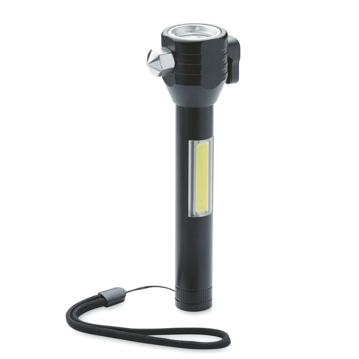 Torcia di emergenza 3 in 1 con martelletto frangivetro e tagliacinture – ricaricabile 