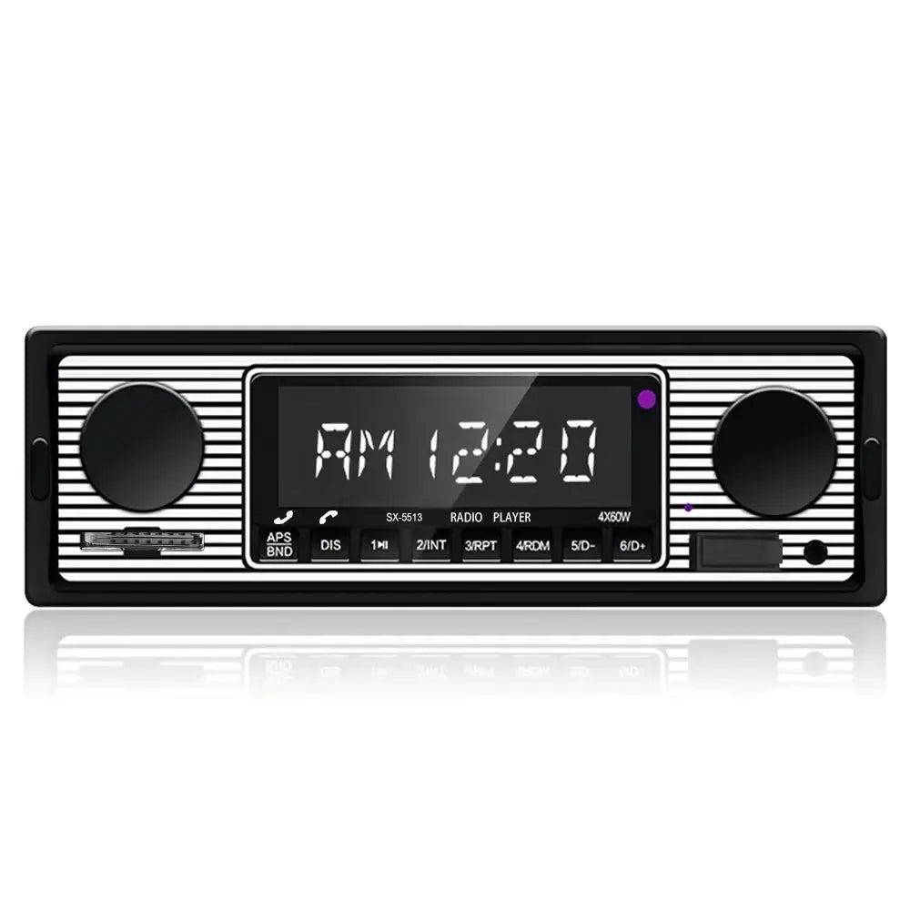 Autoradio 1 DIN con Bluetooth, USB e design retrò – lettore MP3 