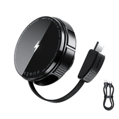 Supporto magnetico per smartphone con ricarica wireless da 15W e cavo estraibile 