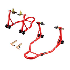 Set cavalletti per moto – alzamoto anteriore e posteriore 385 kg 