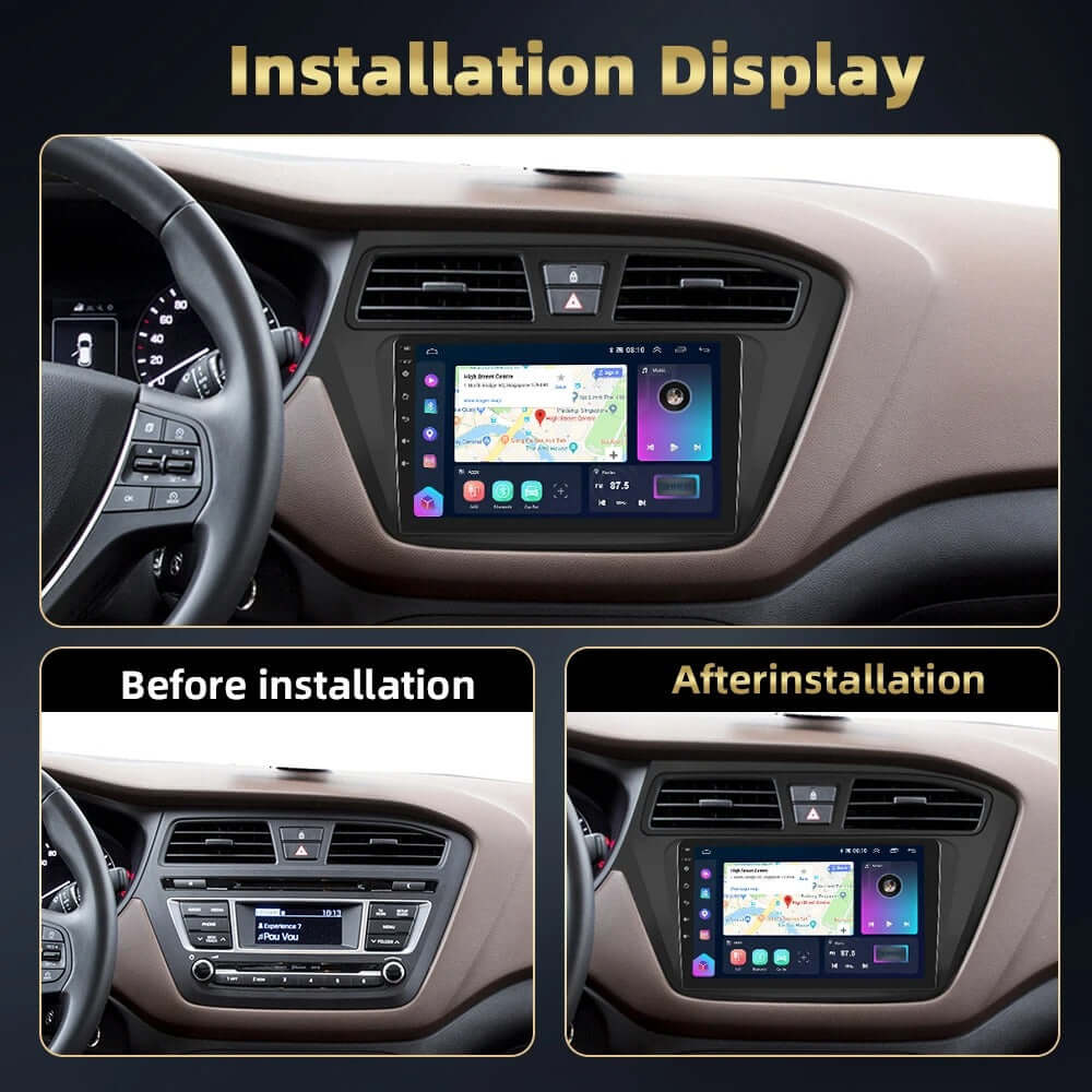 Hyundai I20 14-19 - 9" Radio m. Apple CarPlay og Android Auto – Bilmedie.dk