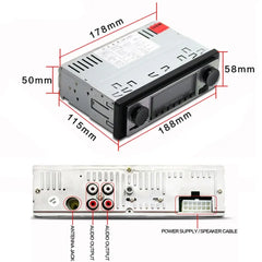 Autoradio 1 DIN con Bluetooth, USB e design retrò – lettore MP3 