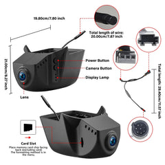 Dashcam 4K nascosta per Volkswagen Tiguan 2020-2026 – Plug & Play 