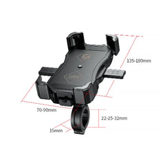 Supporto smartphone per moto con ricarica wireless da 15W 
