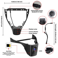 4K Dashcam nascosta per VW ID.3 / ID.4 & Audi Q4 e-tron 2021-2025 – Plug & Play 