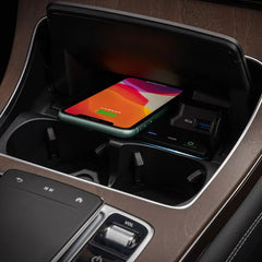 Mercedes-Benz C W205/GLC X253 caricatore wireless per smartphone 15W con luce ambientale 
