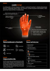 Detalje af orange GoGrip nitrilhandsker