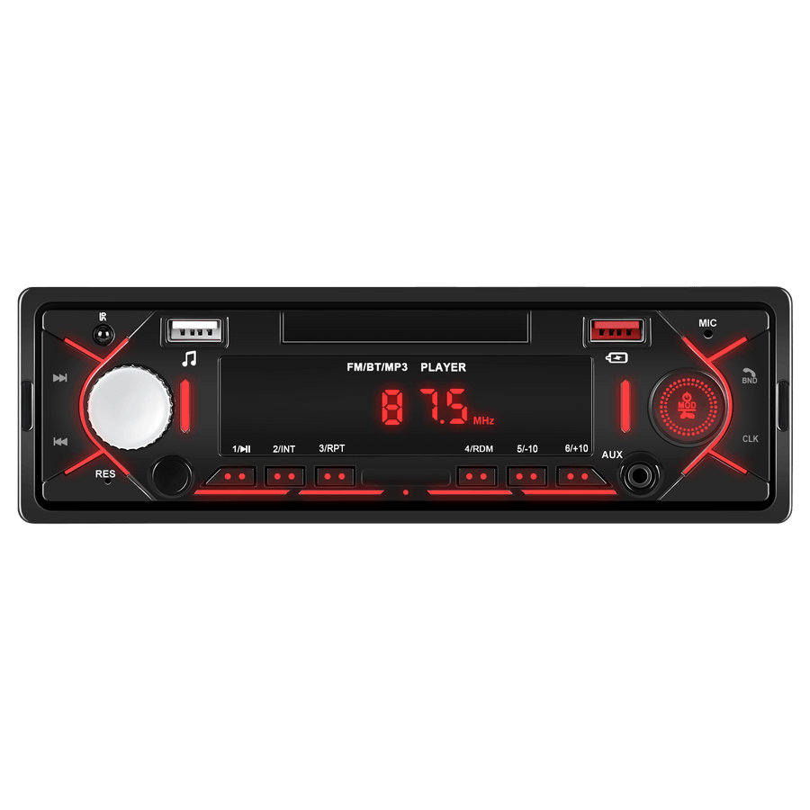 1-DIN radio med Bluetooth, FM og USB
              