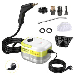Pulitore a vapore ad alta pressione 2500W 1200 ml – pulitore a vapore portatile da 105°C per auto, divano, finestre e cucina 
