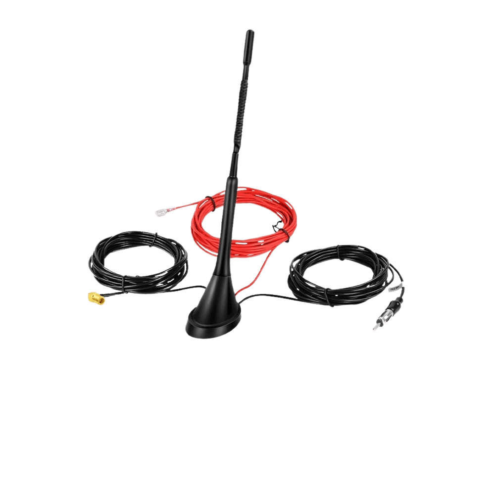 Antenna auto da tetto – 29 cm, cavo da 5 metri, DAB/DAB+/FM/AM con montaggio flessibile e connettore SMB.