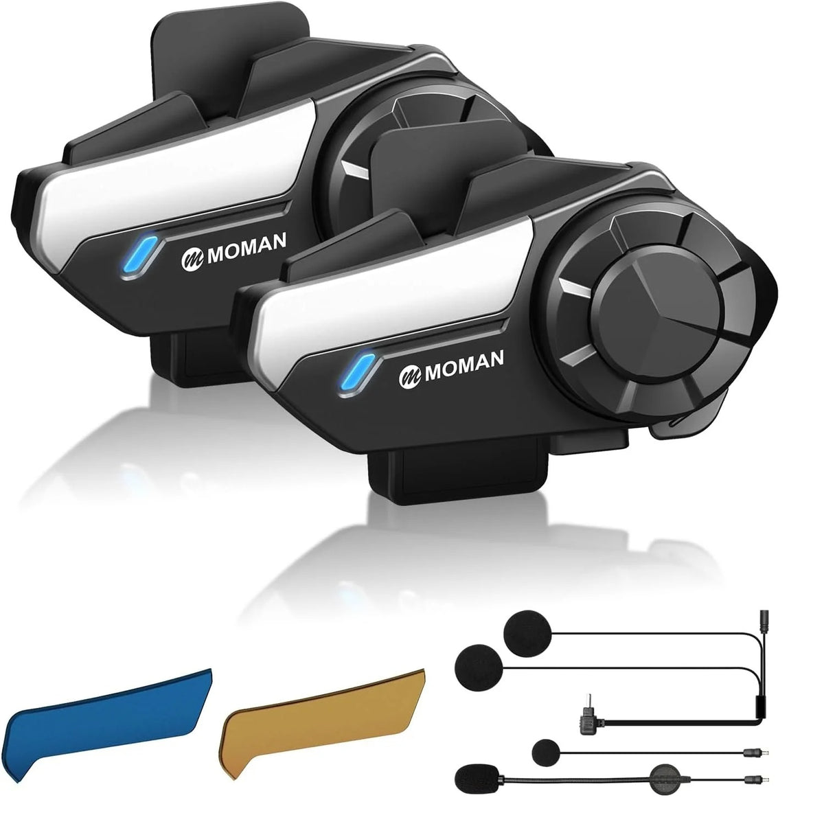 Interfono Bluetooth per moto (2 pz.) | Portata fino a 1000 m 
